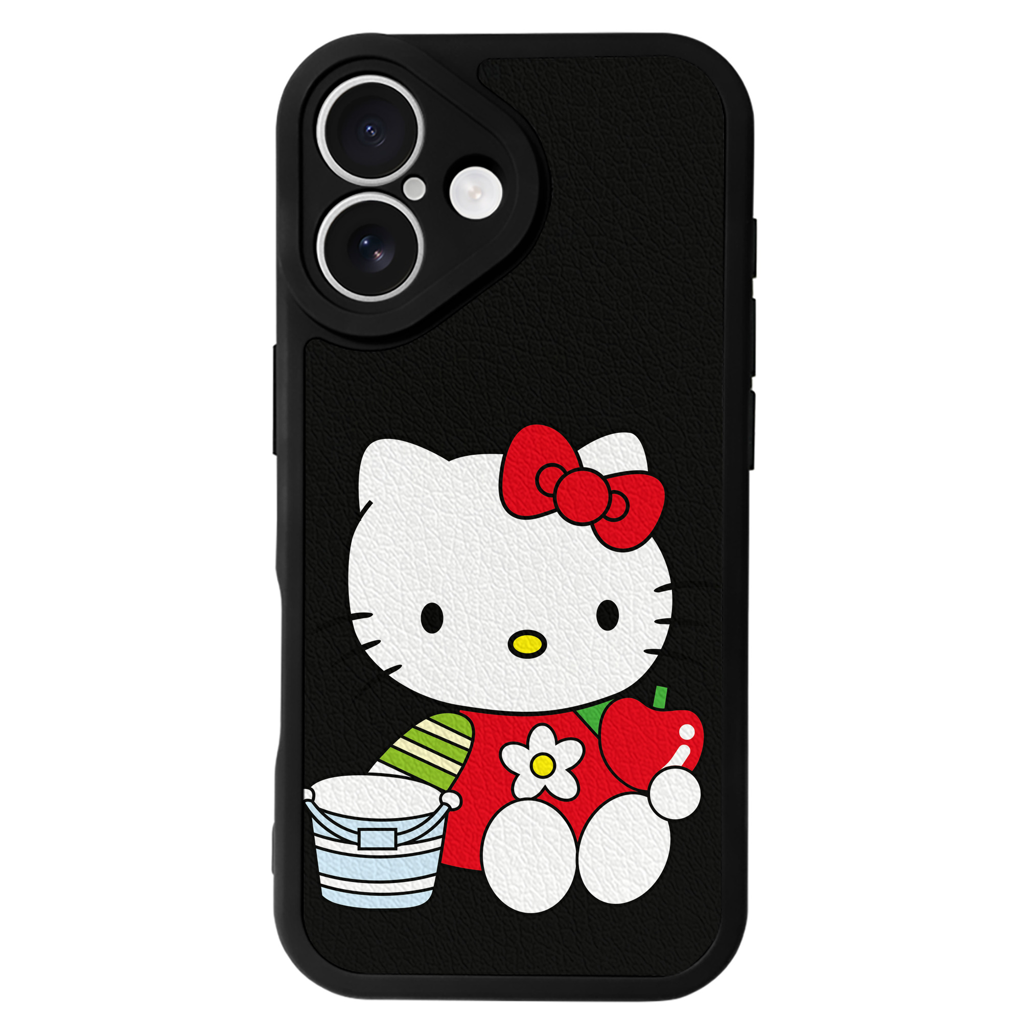 （画像用） Hello Kitty ハローキティ 【iPhone 16シリーズ対応】シリコンスマホケース（レザー調） 材質：シリコン